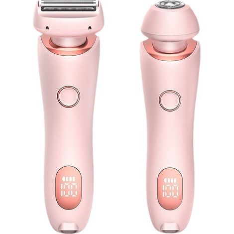 2-in-1 electric shaver for women, bikini trimmer, silky smooth and professional glide for hair removal on legs, arms, underarms and face - AquaForge