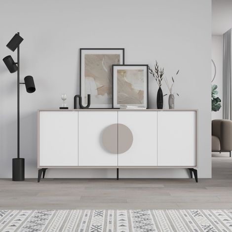 Madia 4 Ante 180x35,6x82 cm in MDF Gora Light Mocha (1/5)