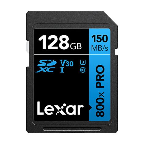 Lexar 128gb Professional 800x Pro Sdxc Uhs-i Cards, Up To 150mb/s Read 45mb/s Write C10 V30 U3