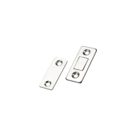 Cierre magnético Jiayi para puertas de armarios, paquete de 2 cierres magnéticos metálicos ultrafinos, cierre magnético adhesivo, potente imán para puertas correderas, cajones, ventanas y armarios.