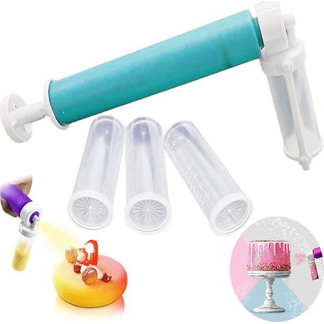 Aérographe manuel gâteaux – Kit paillettes 4 tubes – Violet – Pâtisserie/Cupcakes (1/5)