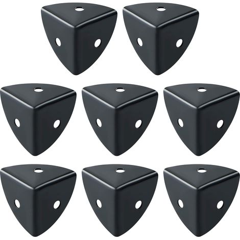 8 Pcs Métal Coin de Table Meuble d'angle Corniere Noir Convient pour Protection des Meubles, Décoration, Anti Collision et Anti Casse (1/5)