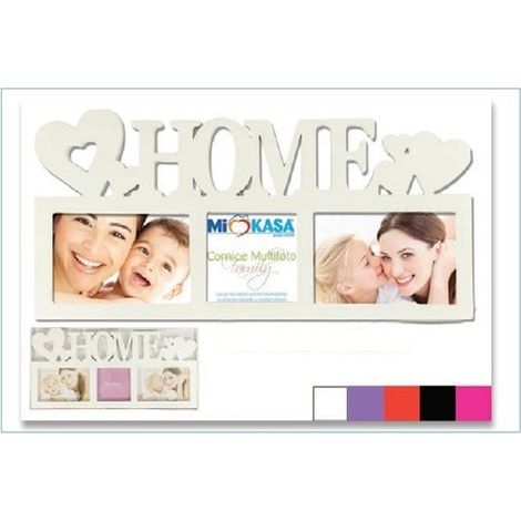 Cornice Portafoto da Parete multi 3 foto home 44 x 20 cm (1/3)
