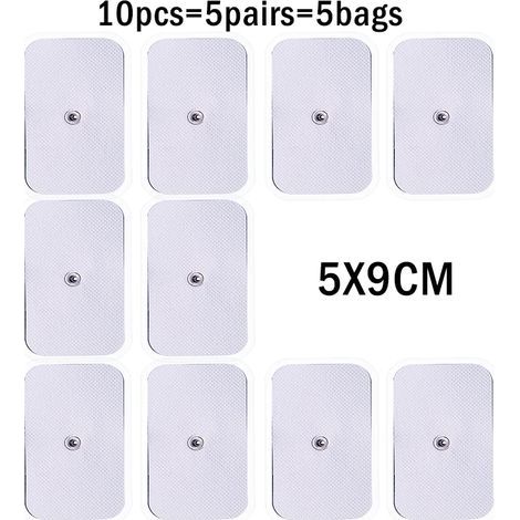 Lot de 10 électrodes 44cm pour appareil d'électrostimulation musculaire et nerveuse (TENS, acupuncture, physiothérapie, EMS) - Appareil de massage amincissant 00917