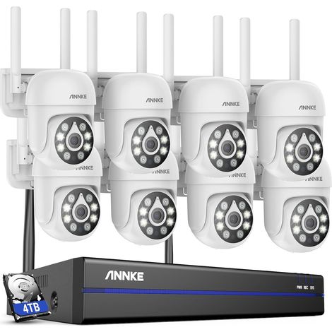 ANNKE Sistema de cámara de seguridad inalámbrica para exteriores con detección PIR y seguimiento automático (1/5)