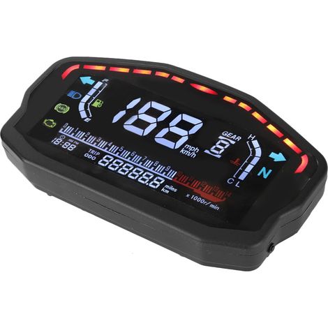 LED-LCD-Digitaltacho, Kilometerzähler, Drehzahlmesser, Instrumentennachrüstung für Motorräder, passend für Ducati (1/5)