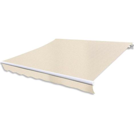 Auvent pliable motorisé 400 cm Crème (1/4)