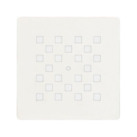 Grille d'évacuation 13,1 x 13,1 cm blanc mat (1/4)