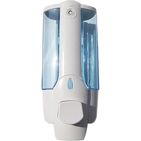 Dispenser di sapone manuale a parete da 350 ml, pratico e impermeabile, ideale per il bagno (blu).