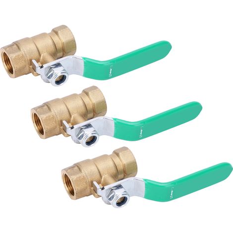Robinet à bille 3/8 pouces en laiton, filetage femelle, anti-corrosion, pour conduite d'eau (1/5)