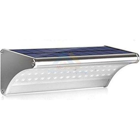 LED-Solarleuchte für den Außenbereich mit Bewegungsmelder – Wandmontierte Straßenlaterne – Aluminium-Strahler – Für Garage oder Landhaus
