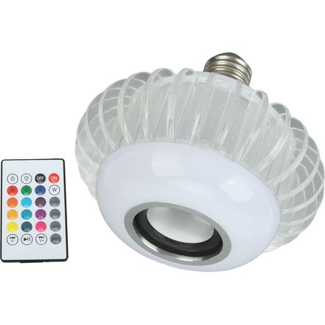 Kabellose Bluetooth-LED-Lampe mit integriertem Lautsprecher, E26/E27, RGB-Farbwechsellampe mit 24-Tasten-Fernbedienung (1/5)