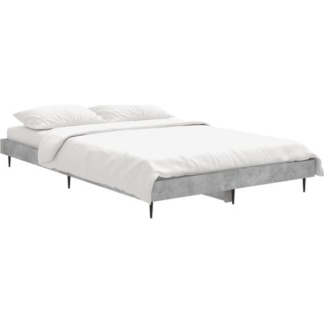 Cadre de lit sans matelas gris béton 120x190 cm vidaXL (1/5)