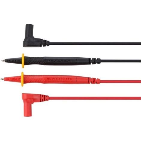 Jeu de cordons de mesure en pvc - cat iii 600 v - 12 a - 18 awg - longueur 70 cm
