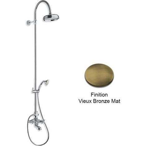 Colonne bain/douche melangeur vieux bronze mat - CRISTINA ONDYNA CN10493