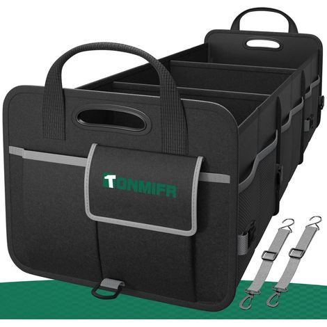 Organisateur de coffre de voiture pliable 92L, rangement robuste 600D Oxford, multifonctionnel pour SUV et break (1/5)