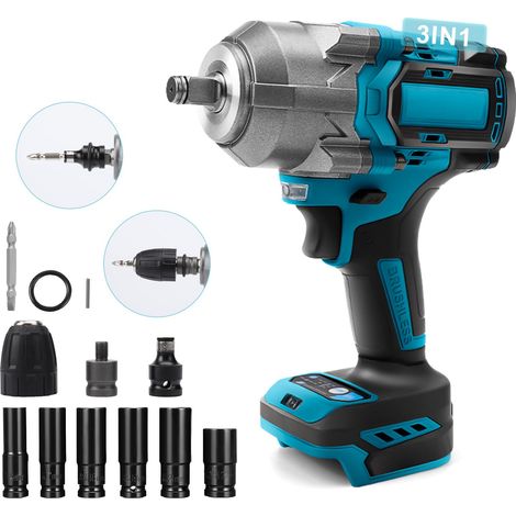 Visseuse à percussion sans fil 1200 Nm pour batterie au lithium 18 V, sans batterie (1/5)