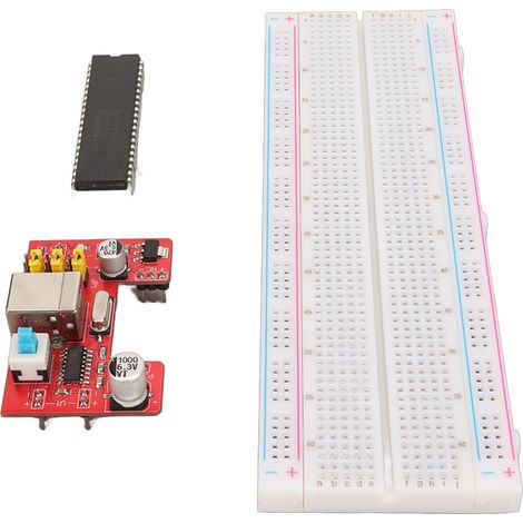 Module d'alimentation USB vers port série TTL + émulateur de microcontrôleur STC + module d'alimentation pour plaque d'essai 830 trous (1/5)