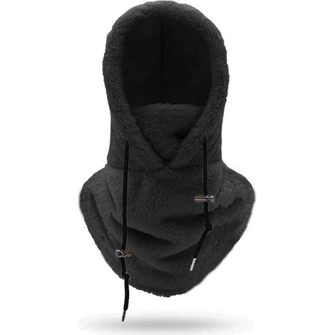 Capuche polaire chaude pour l'hiver, capuche de ski universelle, capuche polaire multifonctionnelle coupe-vent et chaude avec cache-cou, adaptée aux sports de plein air, au cyclisme, à la randonnée, à (1/5)