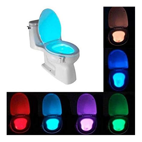 LUCE LED RGB PER WATER GABINETTO BAGNO WC UNIVERSALE CON SENSORE CREPUSCOLARE