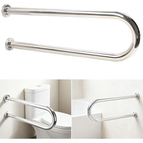 Barre D'appui WC, SUS304 Acier Inoxydable Barre D’Appui Douche, 60cm Antidérapante Sécurité Poignée de Support pour Handicapé, Âgées, Enceint, Barres D'appui Salle de Bain (1/5)