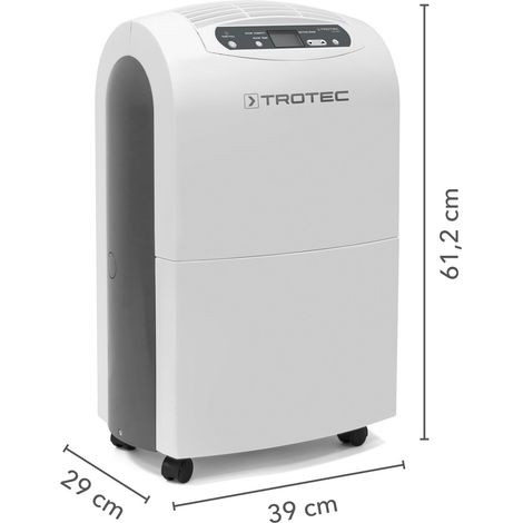 Trotec – Déshumidificateur TTK 100 E – Capacité 30 l/24 h – Bac 5,5 l – Ventilateur 2 vitesses – Hygrostat intégré pour fonctionnement automatique — vue 3