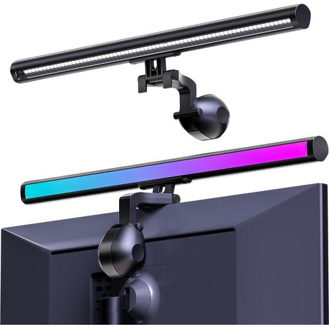 Barre Lumineuse LED USB, 40 cm, Contrôle par Application, 3 Modes d'Éclairage, Double Éclairage, Protection des Yeux, Installation Adhésive (1/5)