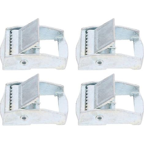 4 boucles en alliage de zinc pour sangles d'arrimage robustes boucle à cliquet de tension fixe (20 mm) (1/4)