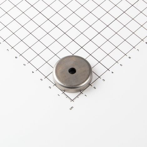 Magna-C  Edelstahl Ferrit Flachgreifer Ø32x7mm mit konischer Senkung (1/3)