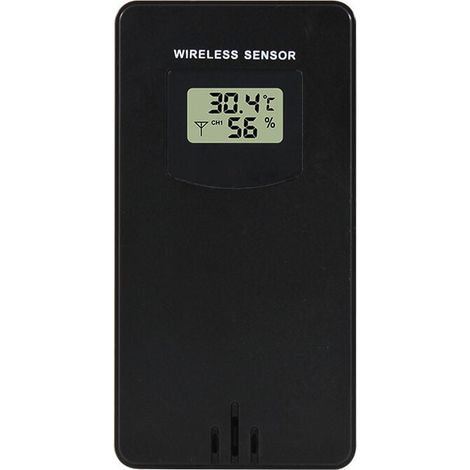 Wetterstation Zubehör Drahtloser Sensorfühler Temperaturmonitor Außen Ersatzsensor Neutral Schwarz 53.49.6cm 1pc (1/3)