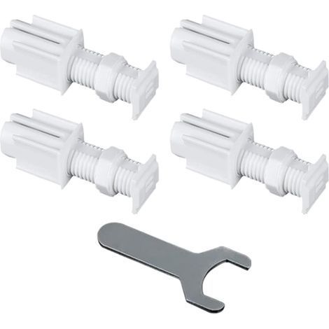 4 pièces Kit d'installation de volets roulants , supports, barres de remplacement, matériau PC, réparation de fenêtres pour la maison et le bureau, blanc (1/5)