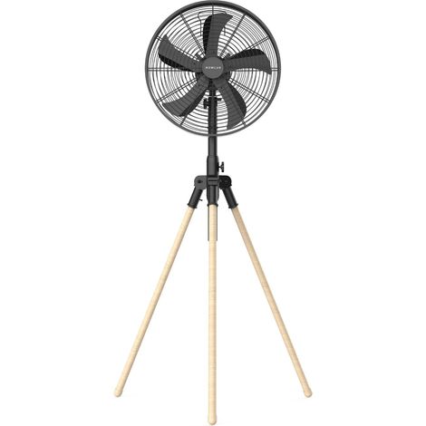 Newlux Ventilador de Pie Negro Tripod W3050 5 Aspas Metal