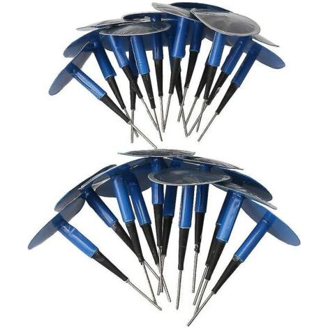 Kit de réparation de crevaison de pneus – 24 patchs en champignon – Caoutchouc haute résistance – Pour voitures, camions et motos (1/3)