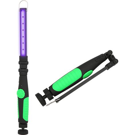 Lampe UV portable LED rechargeable avec interrupteur rotatif ABS pour le nettoyage UV, idéale pour les voyages, la conduite et la maison. Environnement (1/5)