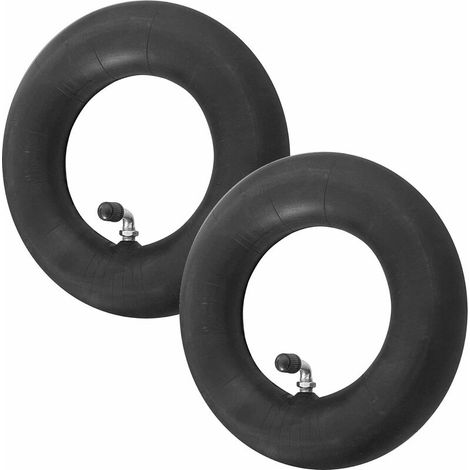 Lot de 2 chambres à air 3.00 - 4 260x85 – Valve schrader coudée – Pour brouette, chariot, diable, tracteur, tondeuse (1/2)