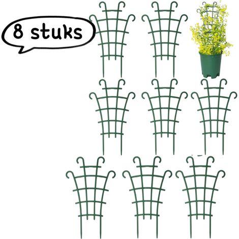 Lot de 8 tiges de support pour plantes grimpantes fleurs de jardin et rosiers pour guider et maintenir les tiges et la végétation (1/5)