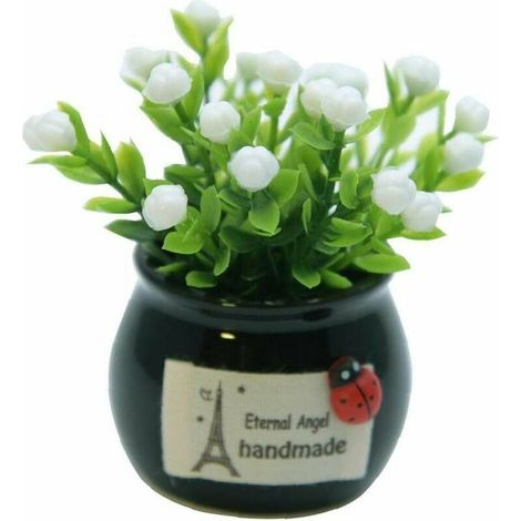 Vase artificiel plante Mini fleur en pot fausse herbe fausse verdure planteur pour la décoration de table de bureau à domicile