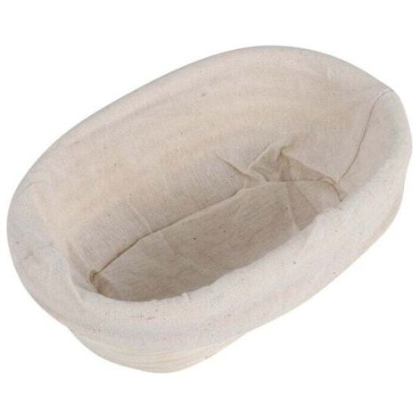 Cesta ovalata in rattan per pane, banneton per panetteria, 17 × 12 × 6 cm (1/4)