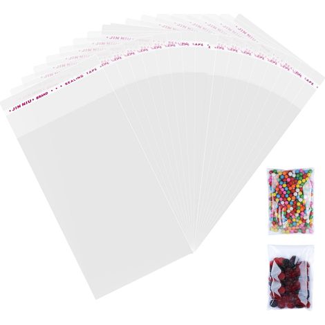 Sachet Zip - 9 x 19 cm - Transparent - OPP - Rangement Aliments Et Petits Objets - 100 Pièces (1/5)