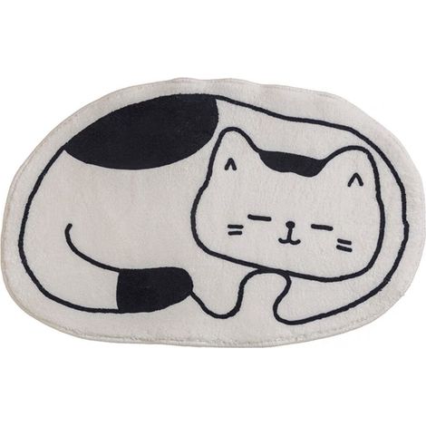 Tapis de salle de bain absorbant pour animaux de compagnie, mignon, antidérapant, en peluche douce, paillasson pour l'entrée de la chambre à coucher (1/5)