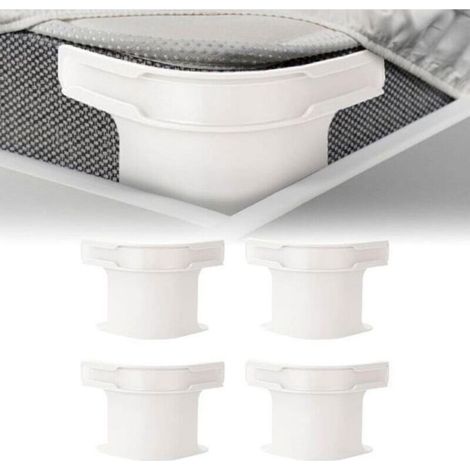 Lot de 4 Attaches-draps avec bandes de verrouillage, Attaches-draps-housses d'angle pour protège-matelas, couvertures, literie