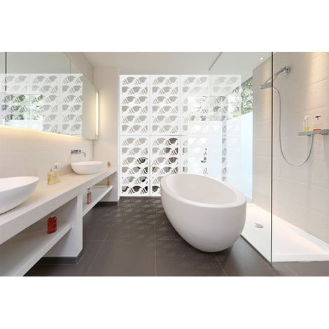 HERMITCRAB - Pannello in PVC traforato - Parasole - Misura: 50x150 cm - Colore: bianco (1/4)