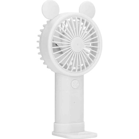 Mini-Handventilator mit USB-Anschluss, 1200-mAh-Akku, Dual-Antrieb, tragbarer Handventilator, elektrischer kleiner Ventilator, weiß (1/5)