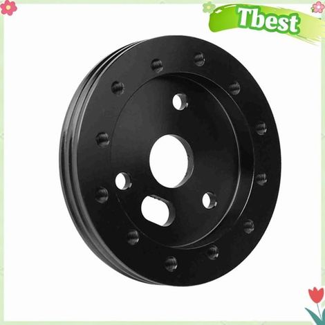 HURRISE Tampon du volant Silver Universal Steering Wheel-Grant 3 Hole 0.5in Hub Spacer Pad For 6 Hole auto volant Argent Noire (1/5)