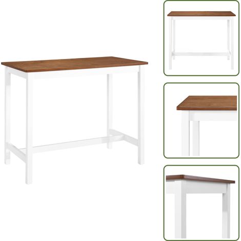 Table de bar Bois massif 108x60x91 cm - Table De Bar - Table Haute - Meuble Bar - Table Cuisine - Mobilier Intérieur (1/5)
