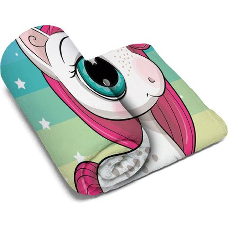 Plaid Polaire - Licorne - 150x95 cm (1/3)