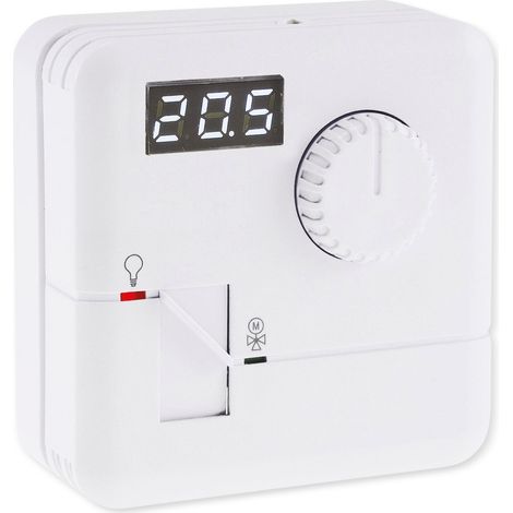 Régulateur de température ChiliTec RT-55, 7 A, 5…30 °C, blanc.