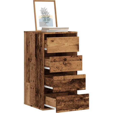 Kommode Altholz-Optik 40x41x76 cm Holzwerkstoff