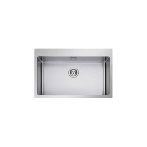 Apell LNR75FBC Radius R12 Lavello da incasso 1 vasca Acciaio Inox 75x51 cm Filotop Sottopiano colore Spazzolato (1/3)