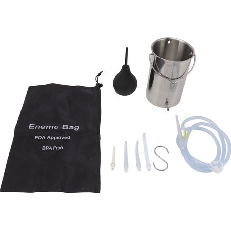 Kit de lavement portable en acier inoxydable 304 pour adultes, à domicile ou en voyage. (1/5)